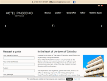 Tablet Screenshot of hotelpinocchio.com